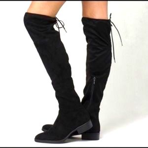Circus by Sam Edelman Black Suede Over-the-Knee Boots